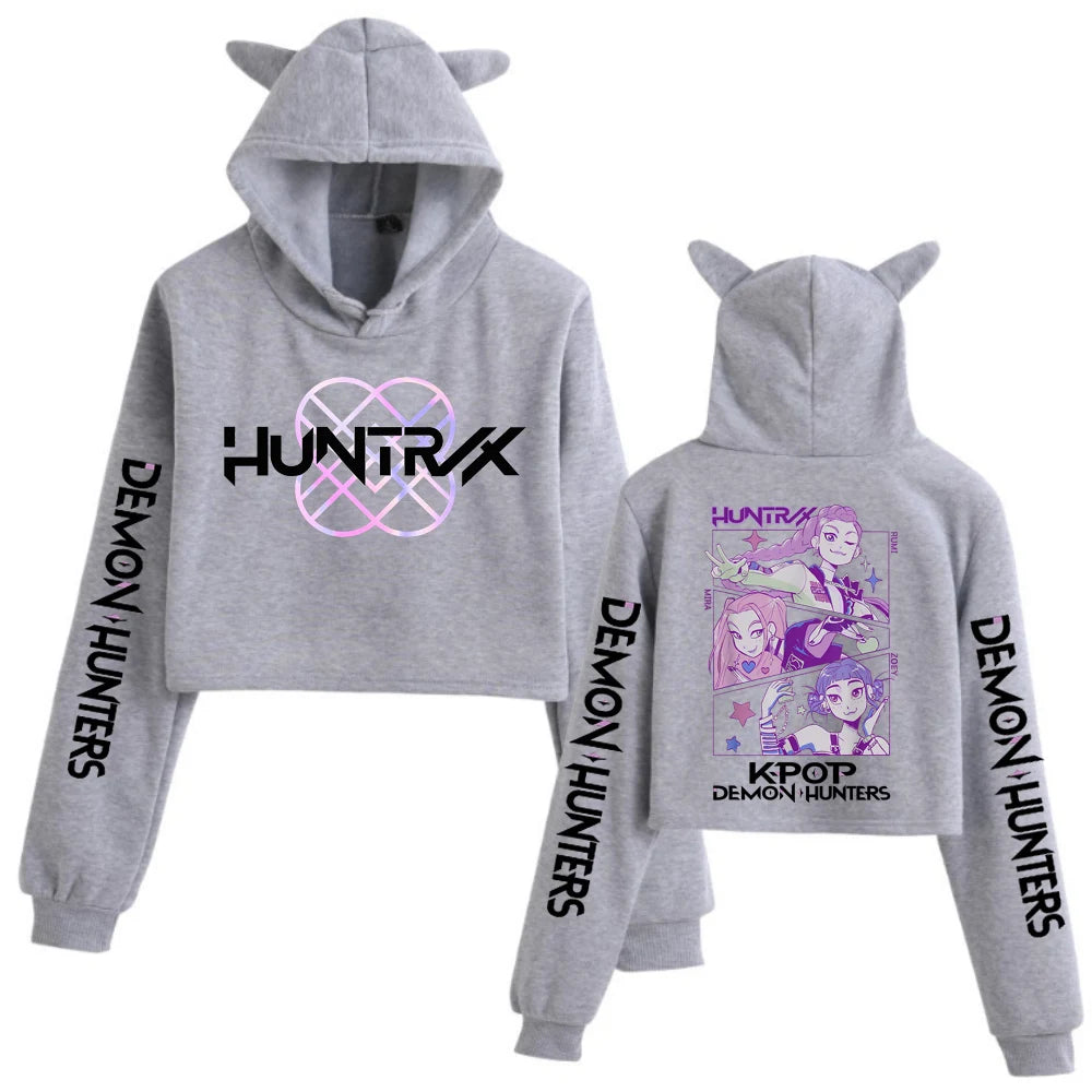 HUNTRX KPOP Demon Hunters Cropped Hoodie – Limited Edition