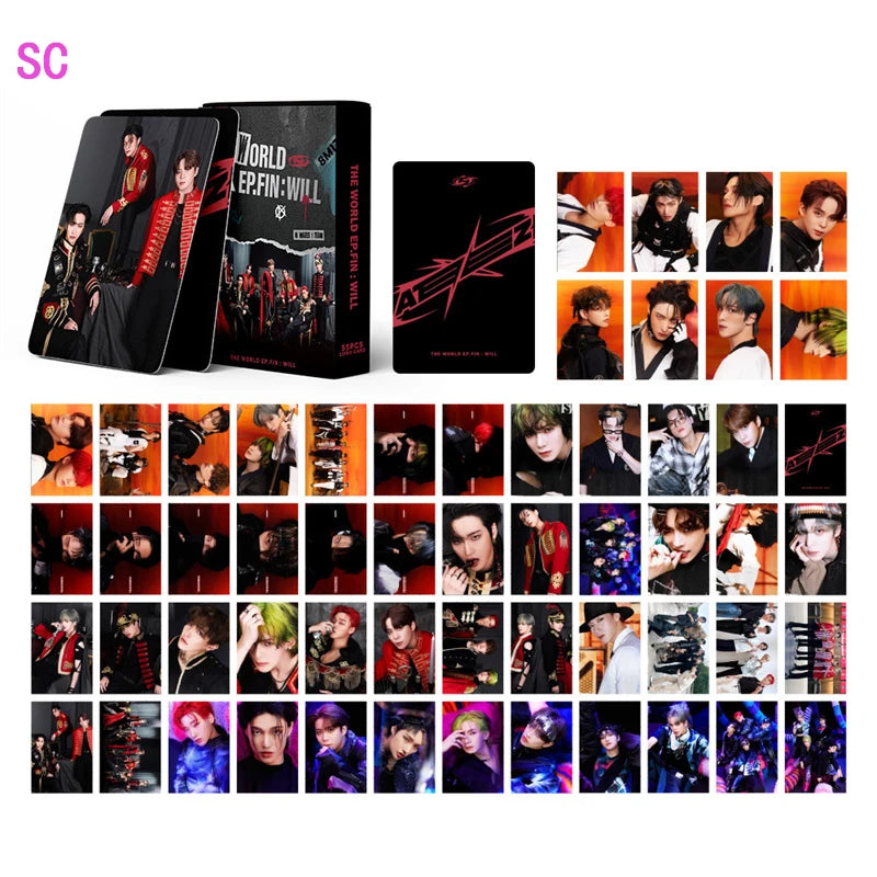 50pcs KPOP ATEEZ Photo laser Card Set β LOMO Style Collector's Edition