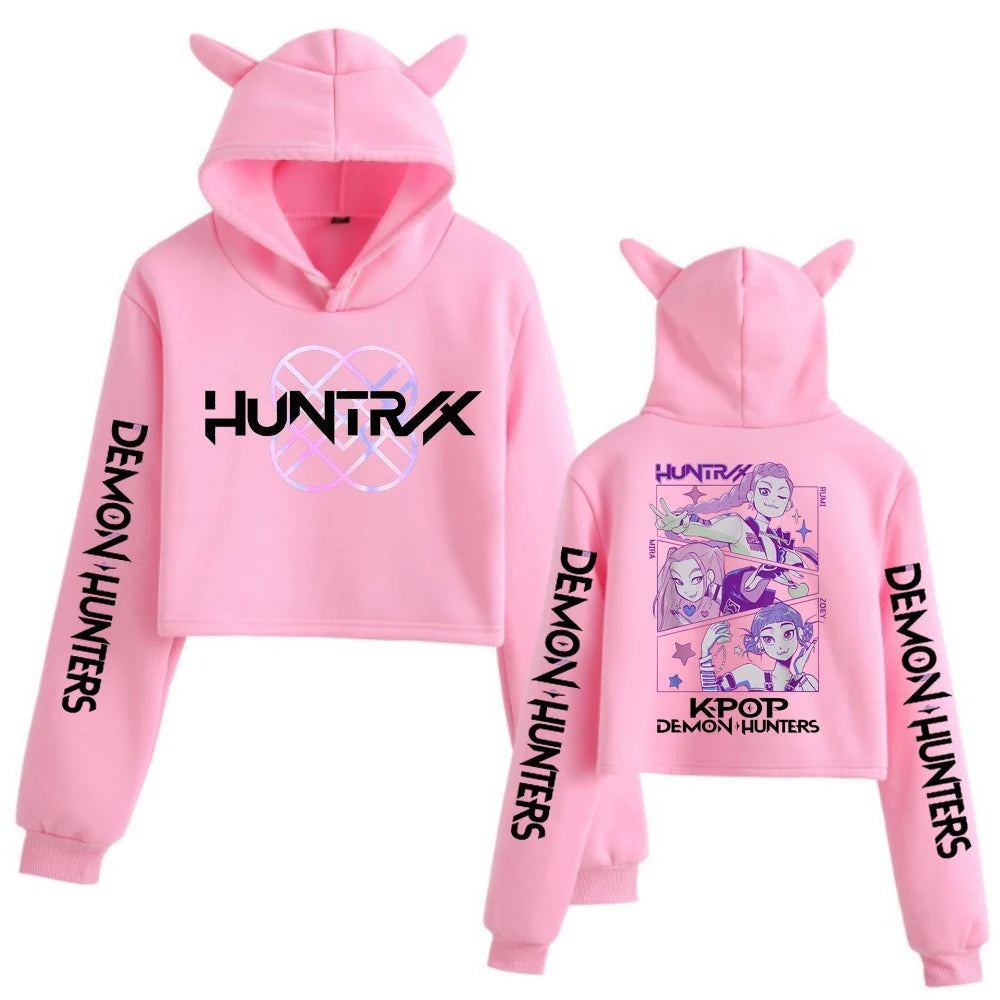 HUNTRX KPOP Demon Hunters Cropped Hoodie – Limited Edition