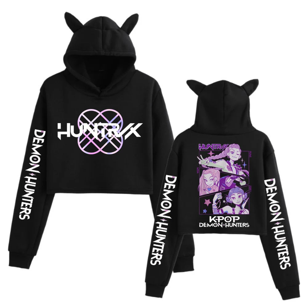 HUNTRX KPOP Demon Hunters Cropped Hoodie – Limited Edition