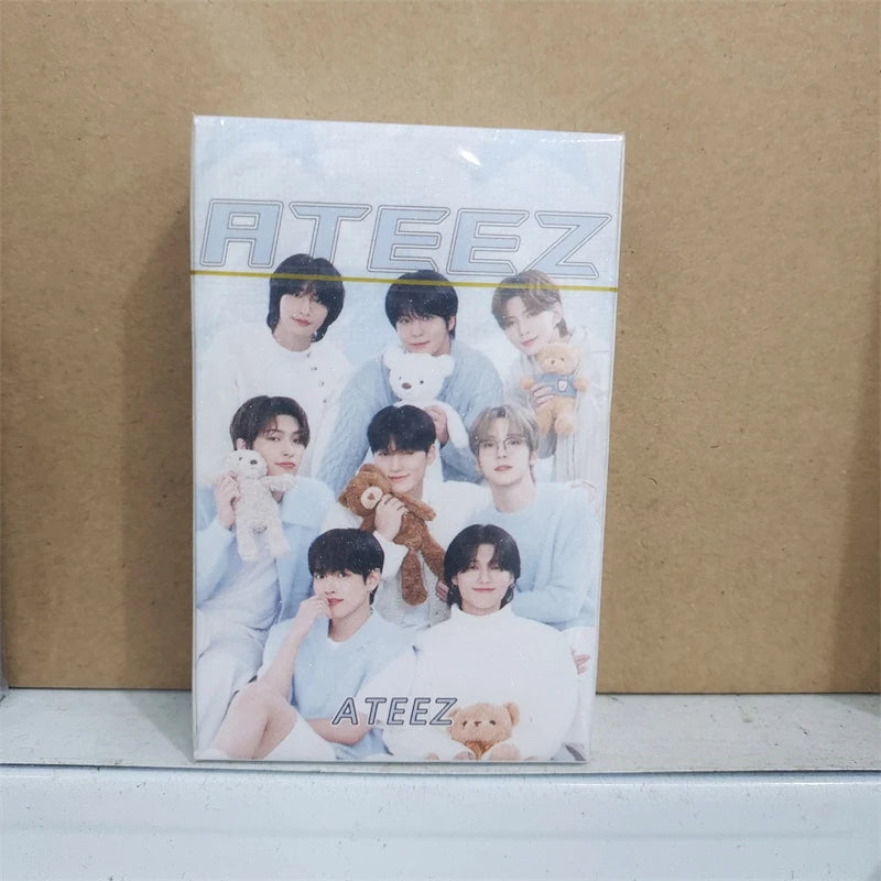 50pcs KPOP ATEEZ Photo laser Card Set – LOMO Style Collector's Edition