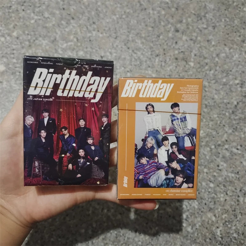 50pcs KPOP ATEEZ Photo laser Card Set – LOMO Style Collector's Edition