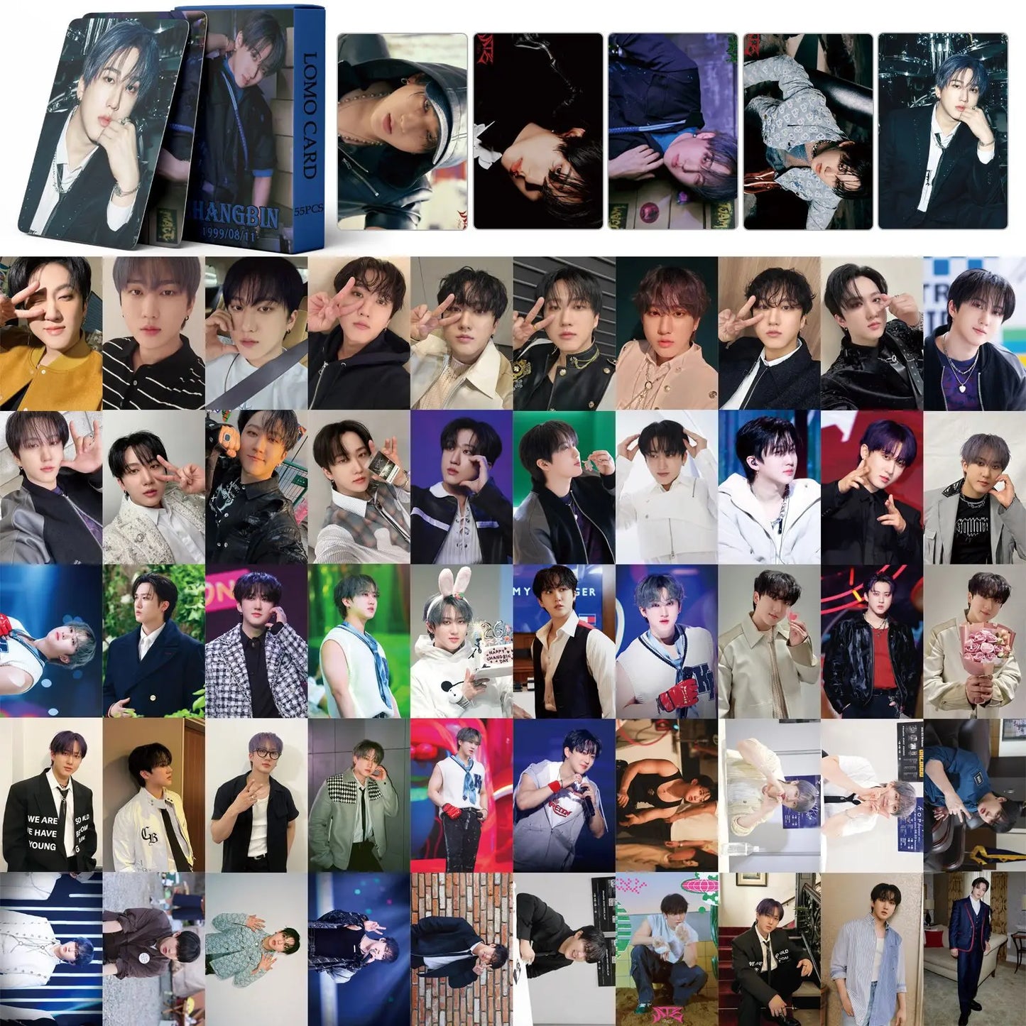 55Pcs/Set Kpop New Album ATE Lomo Card – Felix Photocard Collection