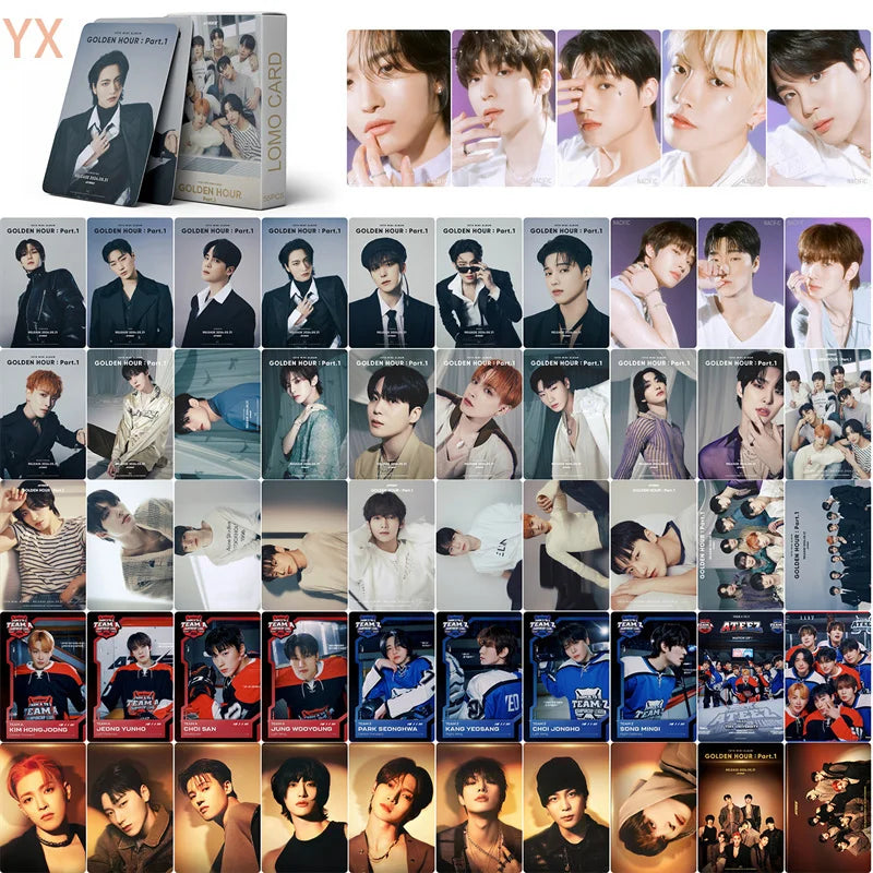 50pcs KPOP ATEEZ Photo laser Card Set – LOMO Style Collector's Edition