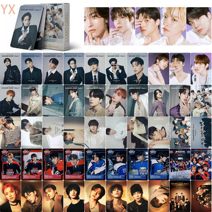 50pcs KPOP ATEEZ Photo laser Card Set – LOMO Style Collector's Edition