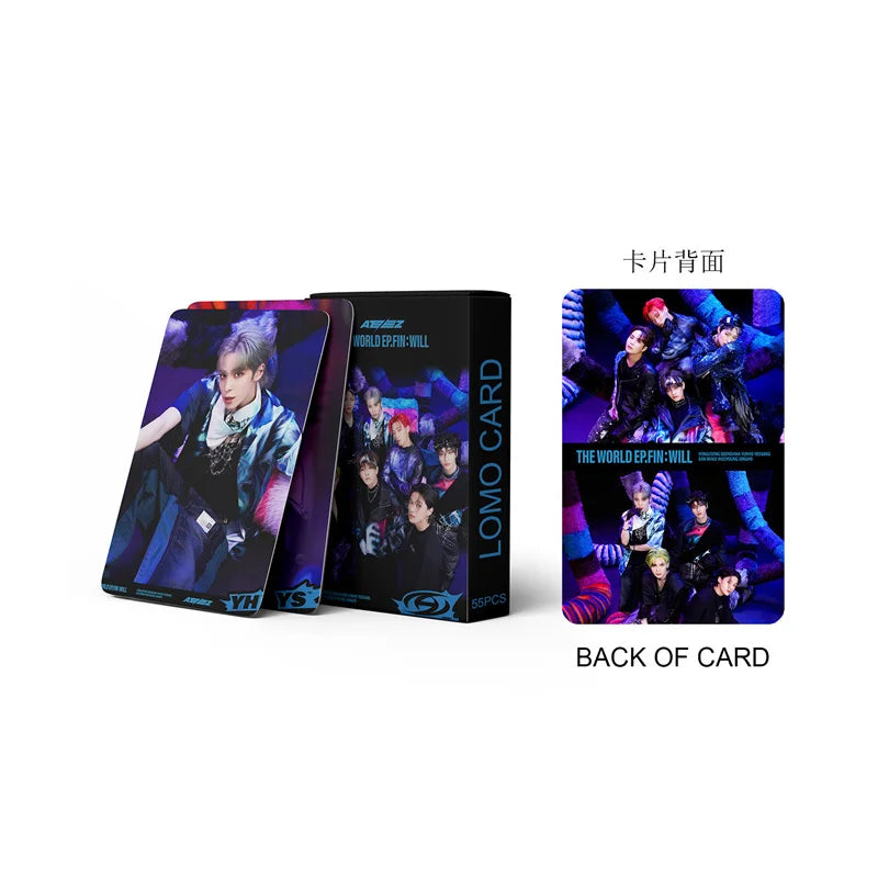 50pcs KPOP ATEEZ Photo laser Card Set – LOMO Style Collector's Edition