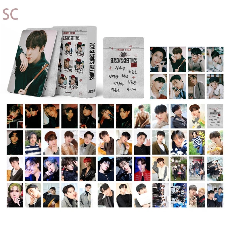 50pcs KPOP ATEEZ Photo laser Card Set – LOMO Style Collector's Edition