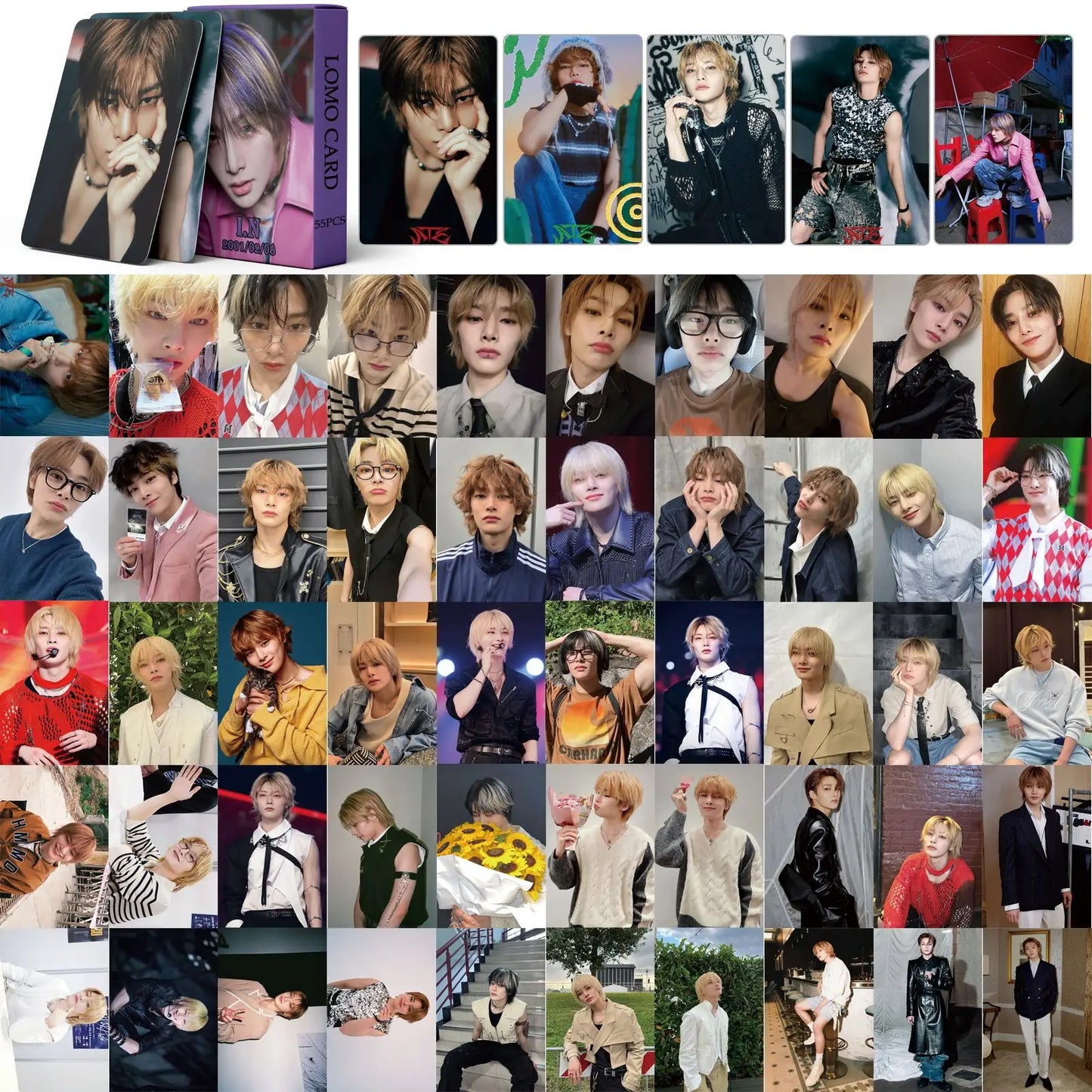55Pcs/Set Kpop New Album ATE Lomo Card – Felix Photocard Collection
