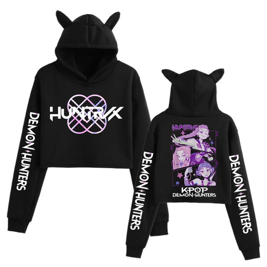 HUNTRX KPOP Demon Hunters Cropped Hoodie – Limited Edition