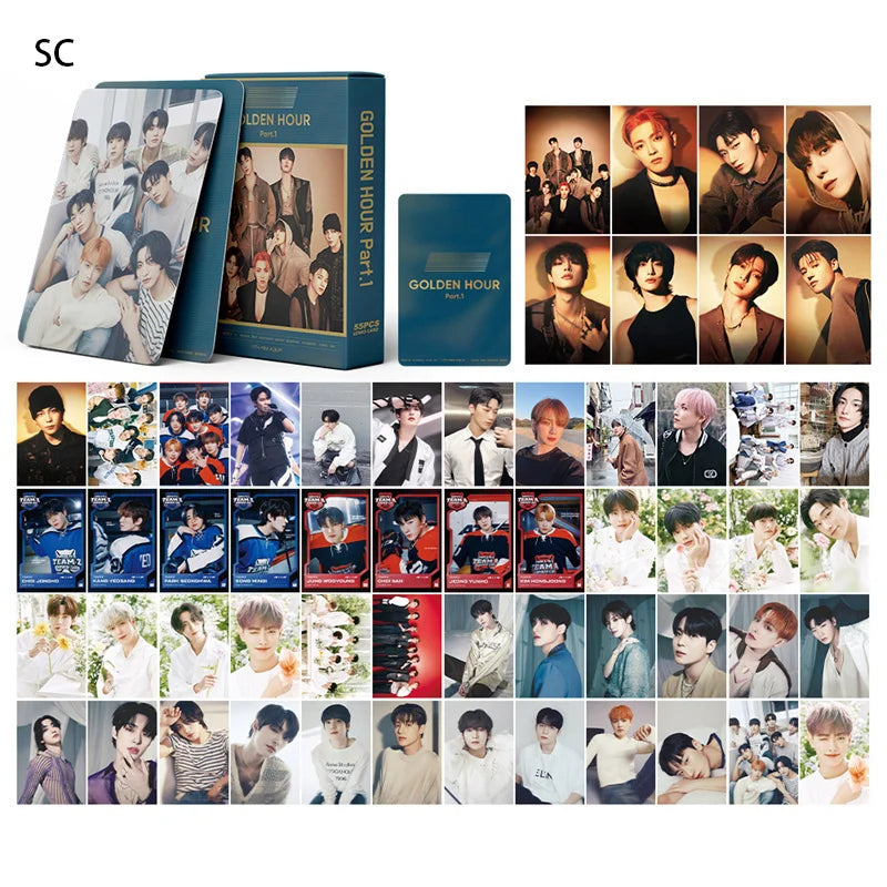 50pcs KPOP ATEEZ Photo laser Card Set – LOMO Style Collector's Edition